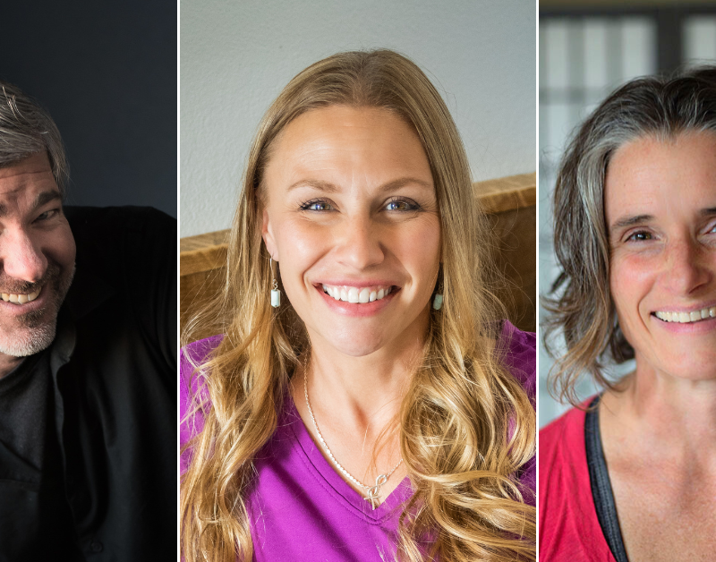 Wellspring Massage Therapists, from left to right, Eric, Magdalena, and Liz.